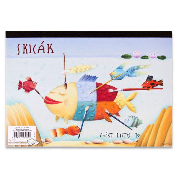 Skicák A4 170 g, 10 listů