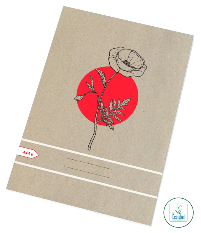 Školní sešit 444 A4 linka 40ls recyklovaný Papírny Brno