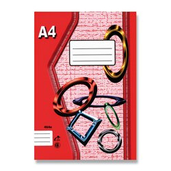 Školní sešit EKO 464 A4, linkovaný, s okraji, 60 listů
