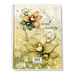 Green Ecology - kroužkový blok - A5, 50 l., linkovaný