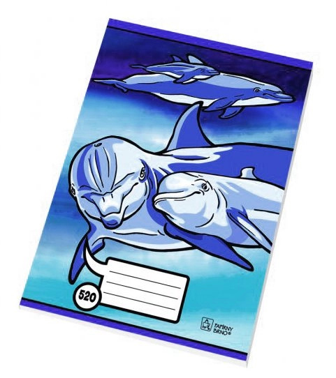 školní sešit a5 čistý 20 listů delfíni