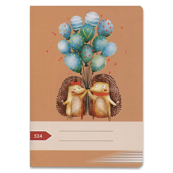 Školní sešit 524 A5, linkovaný 8 mm, s okraji, 20 listů