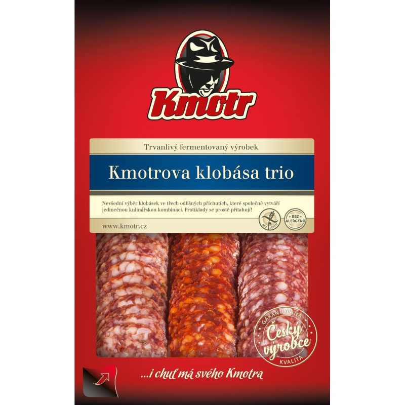 Kmotr Kmotrova klobása trio krájená
