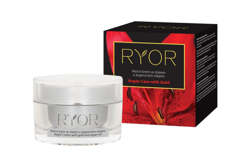RYOR Noční krém se zlatem a arganovým olejem, 50ml