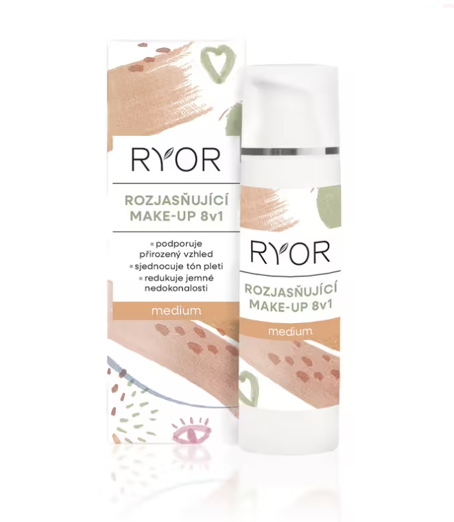 RYOR Rozjasňující make-up 8v1 MEDIUM, 30ml