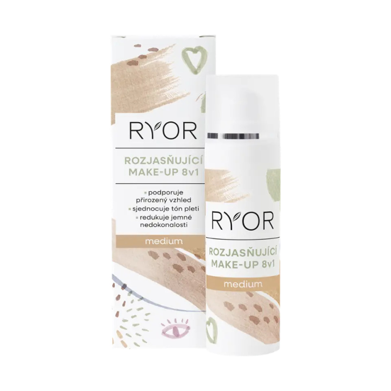 RYOR Rozjasňující make-up 8v1 MEDIUM, 30ml