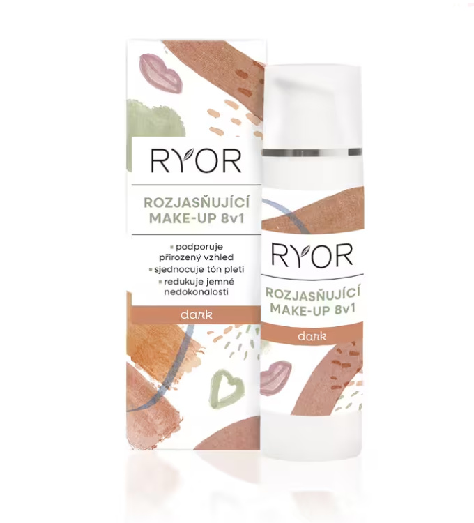 RYOR Rozjasňující make-up 8v1 DARK, 30ml