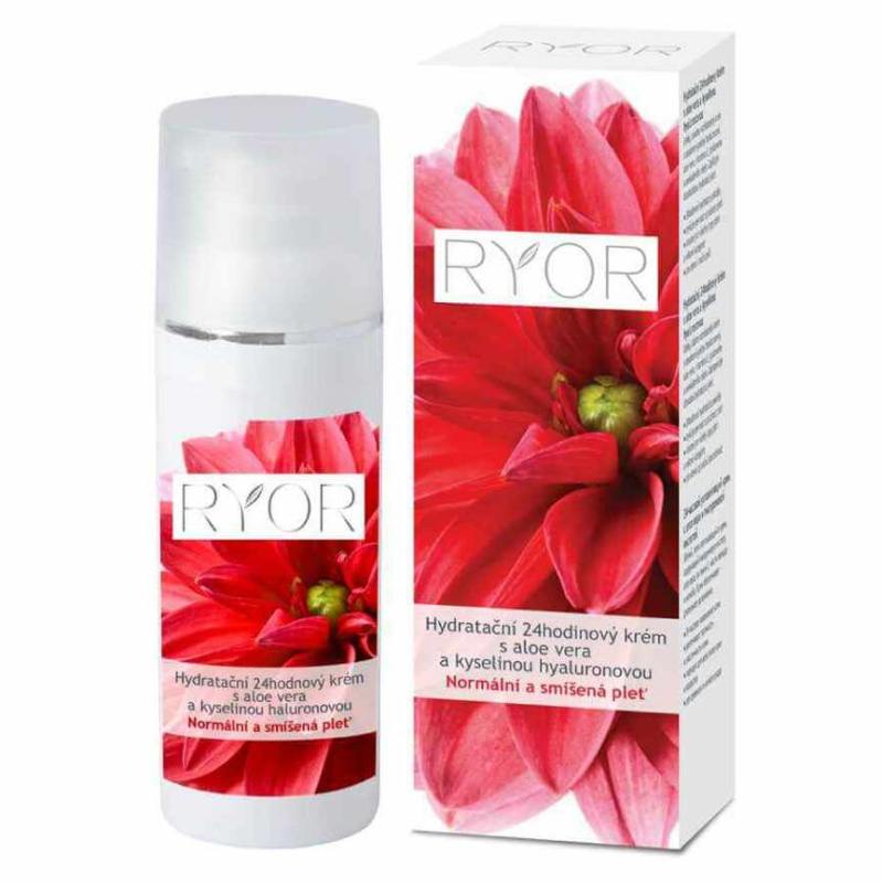 RYOR Hydratační 24hodinový krém s aloe vera a kys. hyaluronovou, 50ml