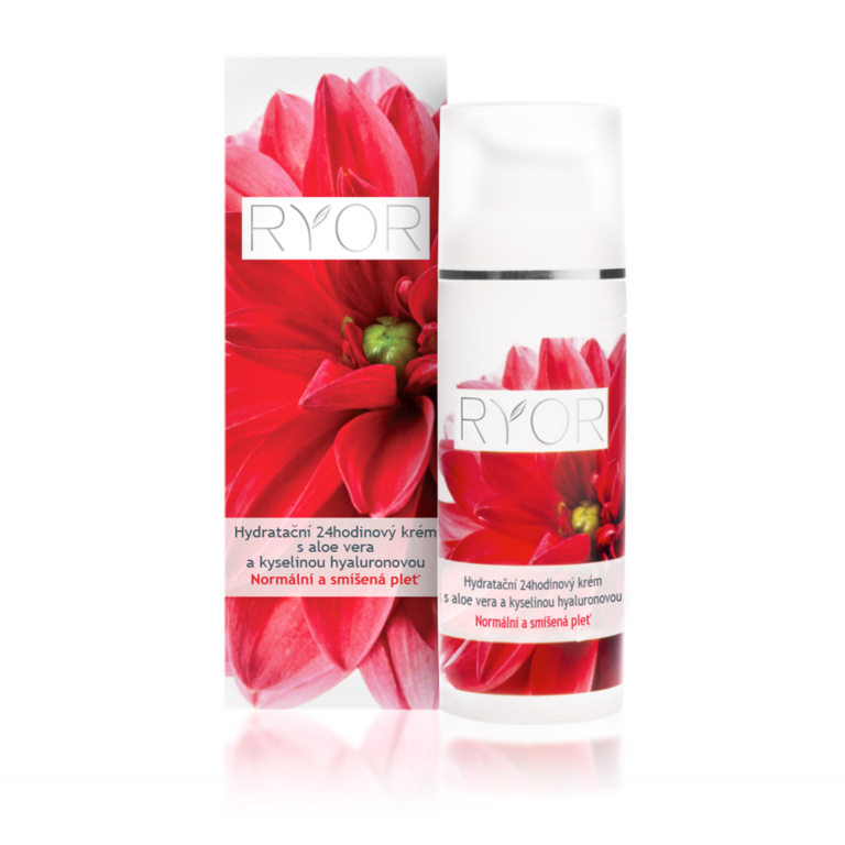 RYOR Hydratační 24hodinový krém s aloe vera a kys. hyaluronovou, 50ml