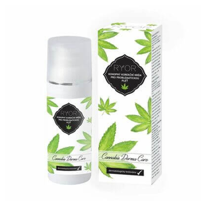 RYOR Cannabis Derma Care konopný korekční krém pro problematickou pleť 50 ml