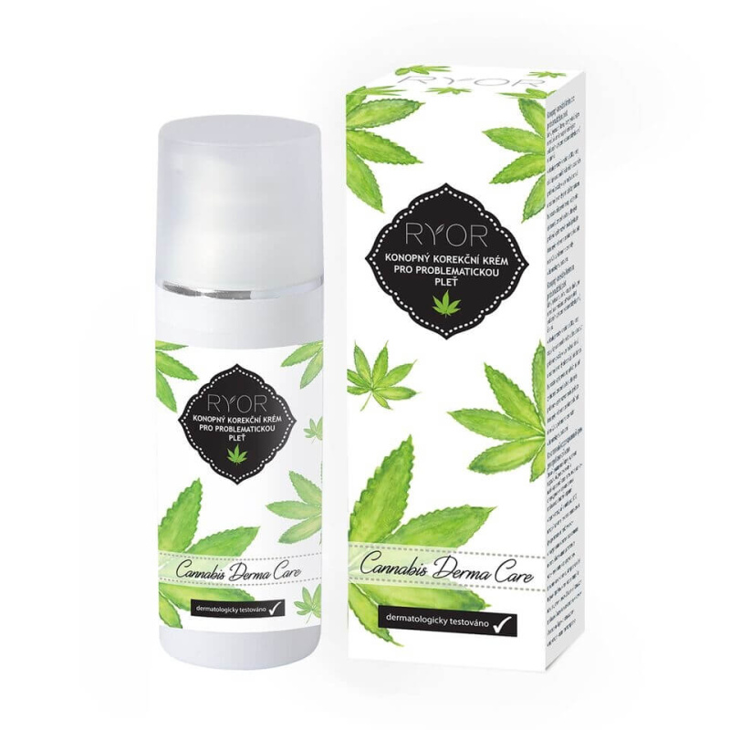 RYOR Cannabis Derma Care konopný korekční krém pro problematickou pleť 50 ml
