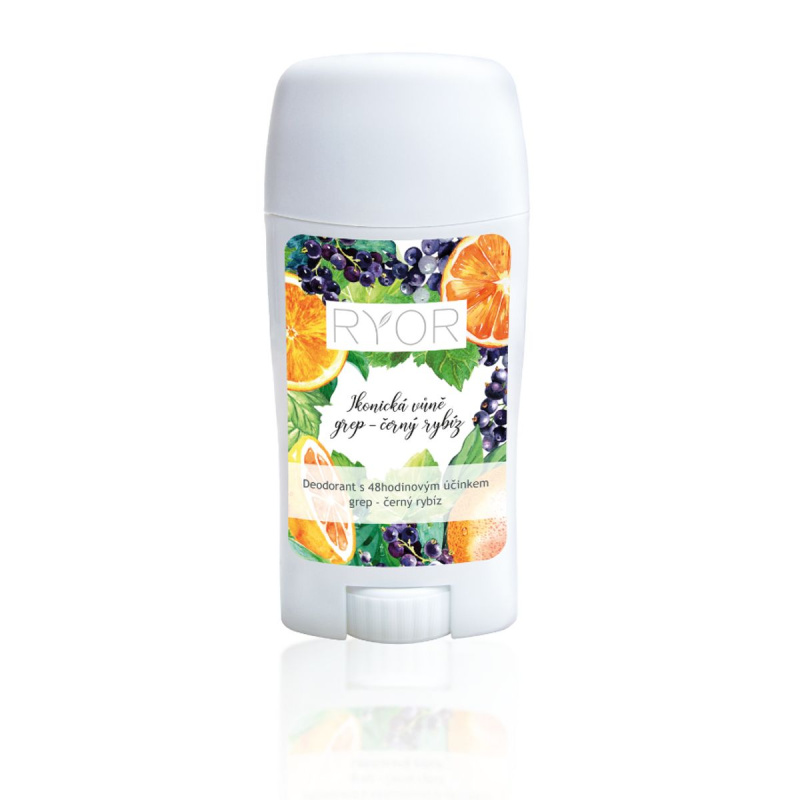 RYOR Deodorant s 48hodinovým účinkem grep - černý rybíz, 50ml