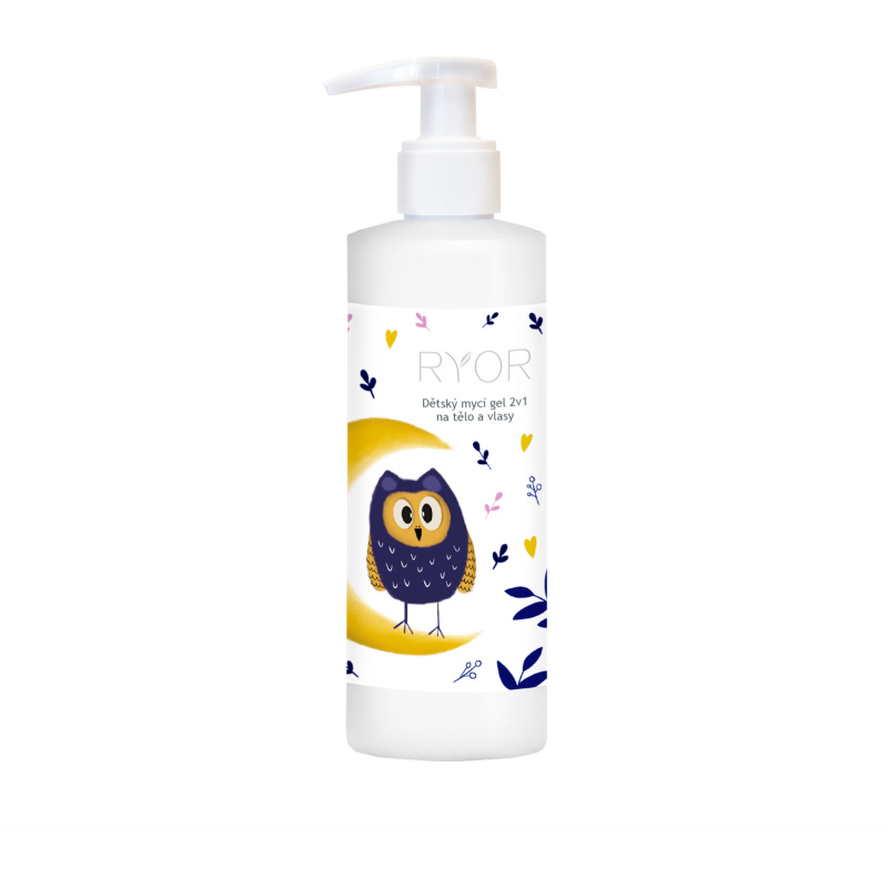 RYOR Dětská Kosmetika dětský mycí gel a šampon 2 v 1 200 ml