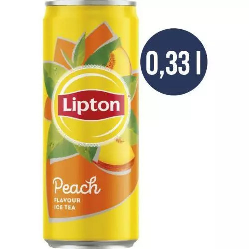 Lipton - ledový čaj - plech, 0,33 l, broskev