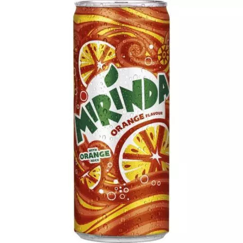 Mirinda - pomerančový nápoj - plech 0,33 l