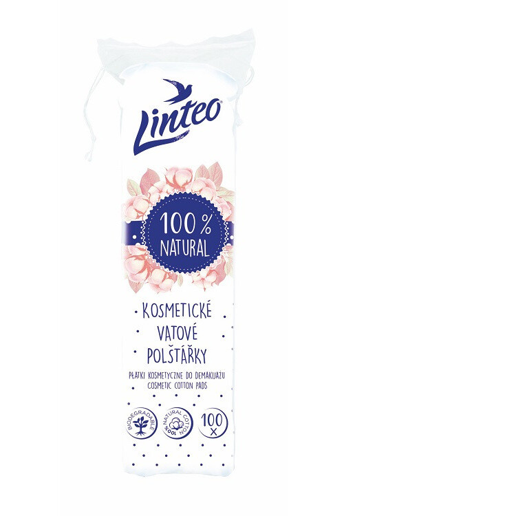 Linteo Natural Cotton Pads vatové tampónky 100 ks