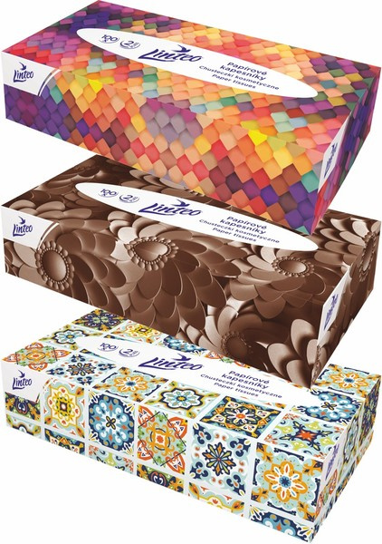 Papírové kapesníčky Linteo Satin - v krabičce, bílá, 100 ks