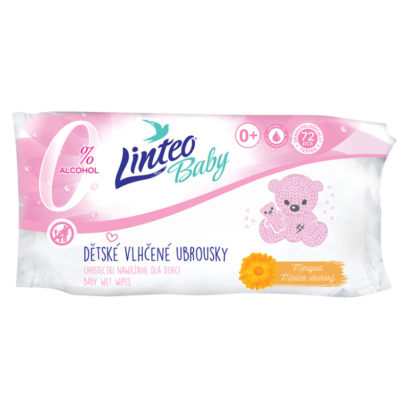 Vlhčené ubrousky Linteo  - 72 ks
