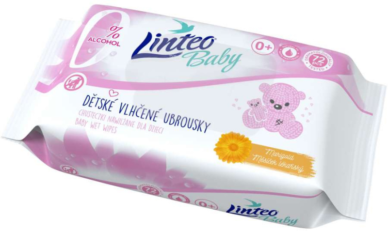 Vlhčené ubrousky Linteo  - 72 ks