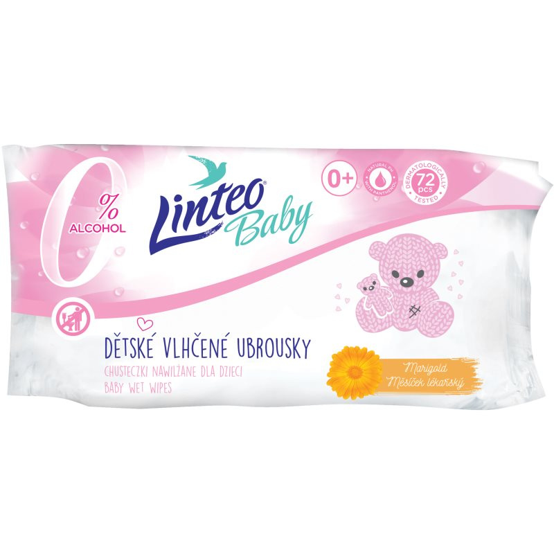Vlhčené ubrousky Linteo  - 72 ks