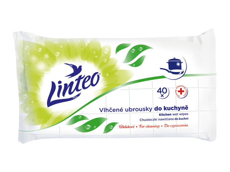 Linteo - vlhčené ubrousky - odmašťující, 40 ks
