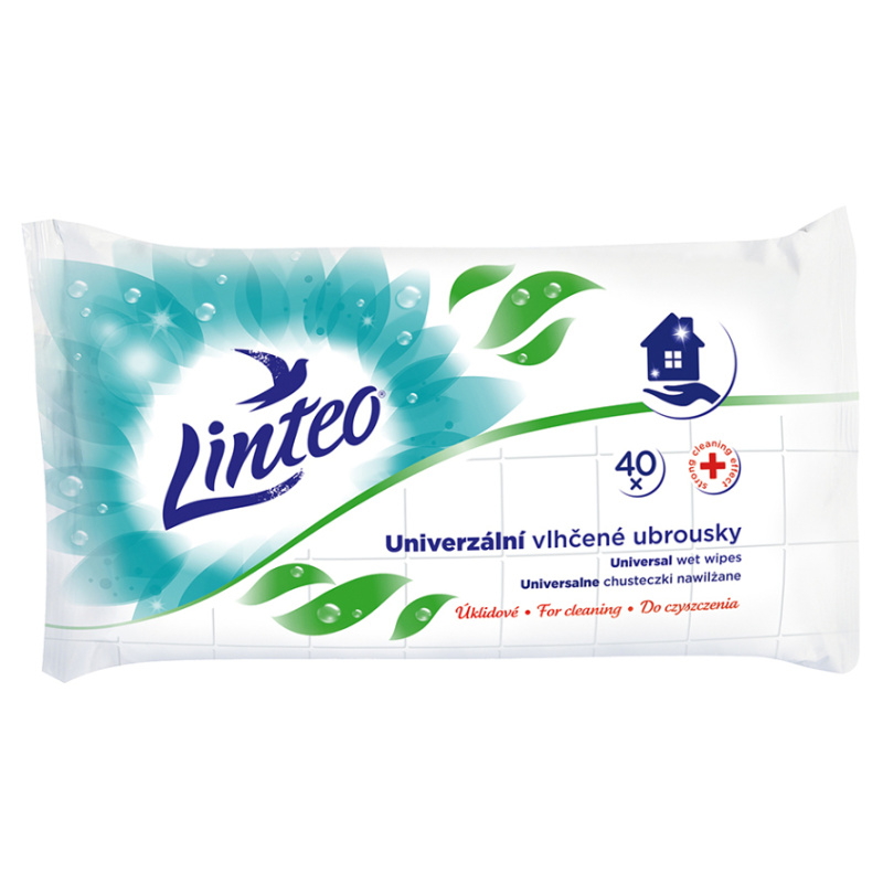 Ubrousky vlhčené univerzální Linteo Satin, 40ks