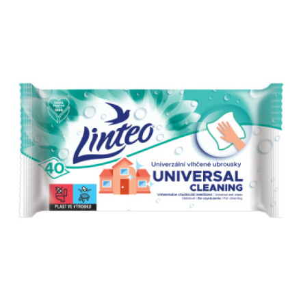 Ubrousky vlhčené univerzální Linteo Satin, 40ks