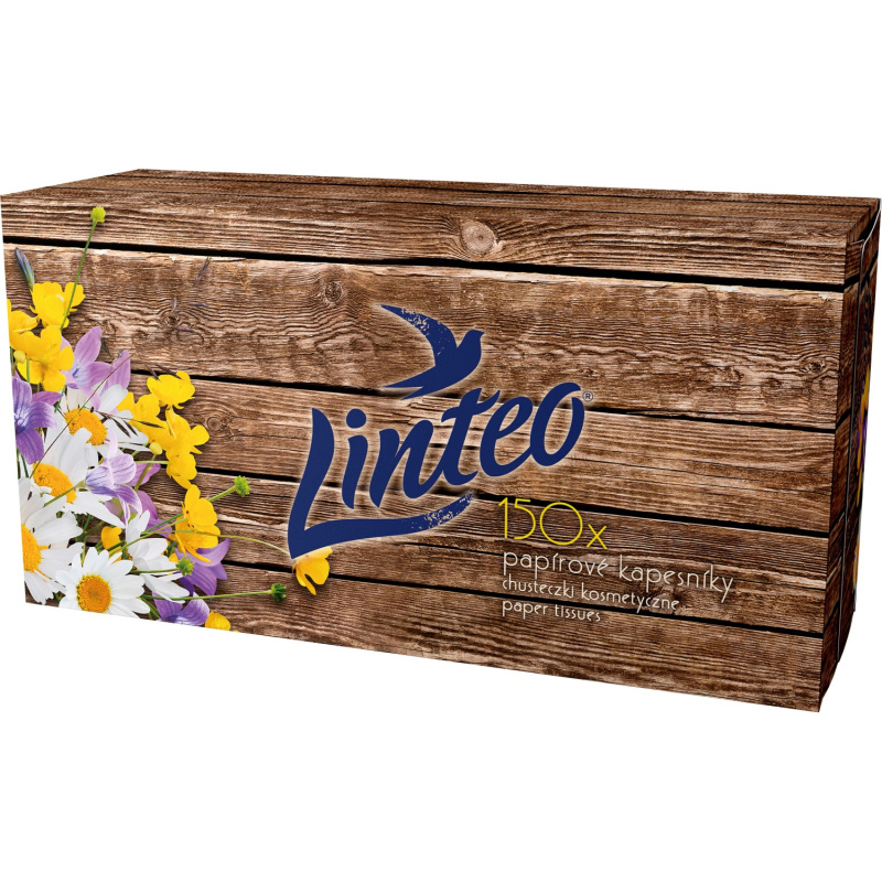 Linteo Paper Tissues Two-ply Paper, 150 pcs per box papírové kapesníky 150 ks