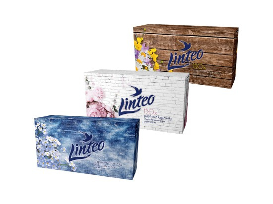 Linteo Paper Tissues Two-ply Paper, 150 pcs per box papírové kapesníky 150 ks