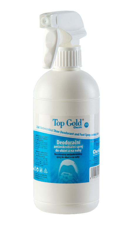 TOP GOLD Deodorační antimikrobakteriální sprej do obuvi 500 ml
