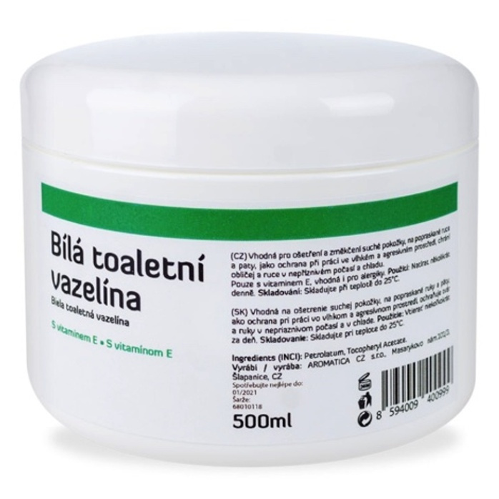 AROMATICA Bílá toaletní vazelína s vitamínem E 500 ml