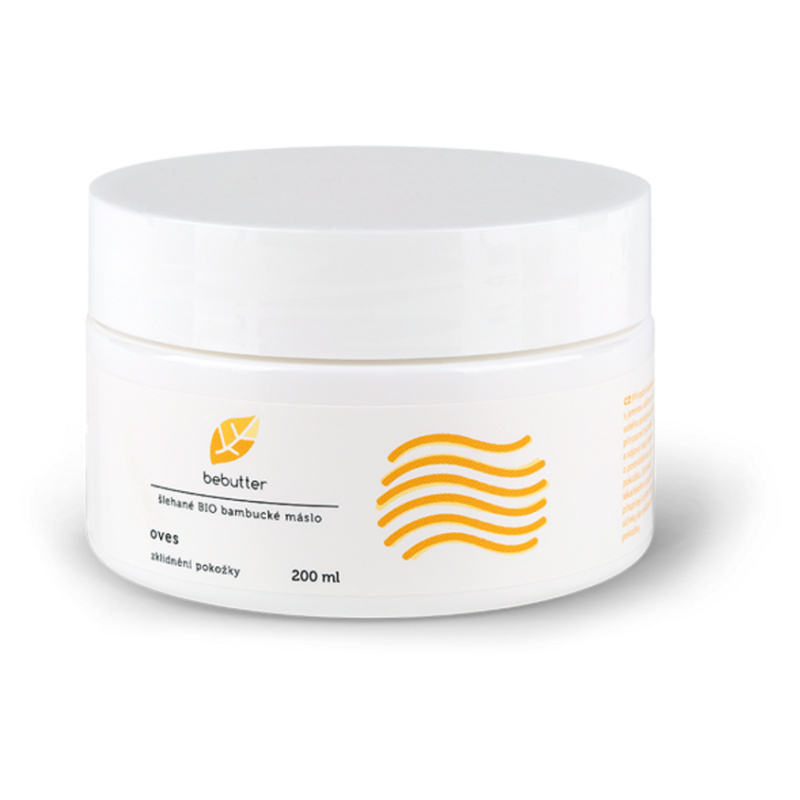 Bebutter Šlehané BIO bambucké máslo oves bambucké máslo pro zklidnění pokožky 200 ml