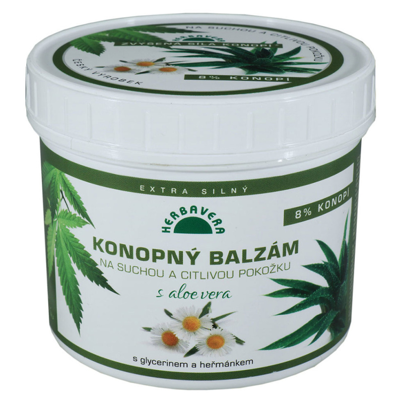 Herbavera Konopný balzám s Aloe vera, 500 ml