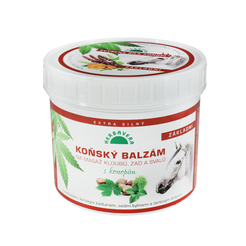 HERBAVERA Koňský balzám s konopím 500 ml