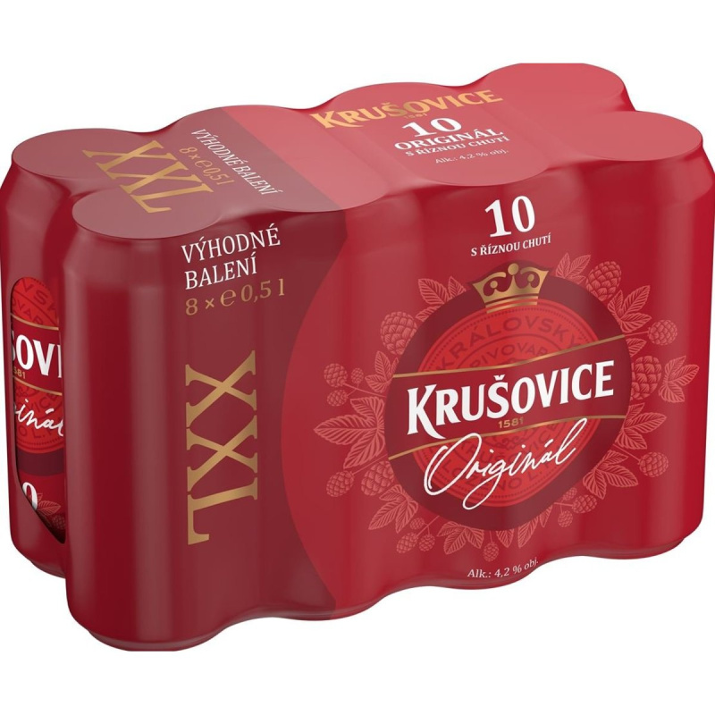 Krušovice 10 XXL plech (8×500 ml)