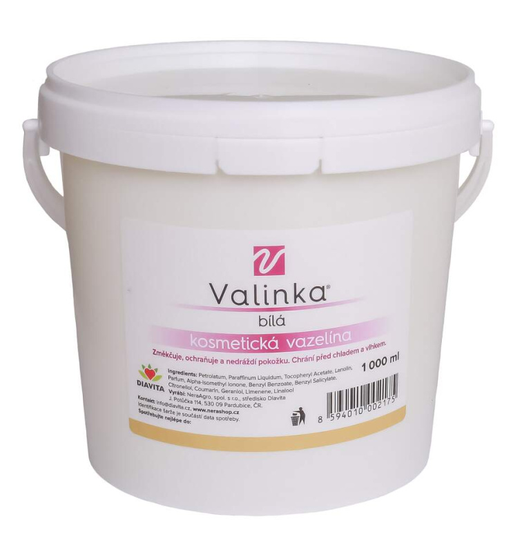 VALINKA Bílá kosmetická vazelína Objem:: 1000 ml