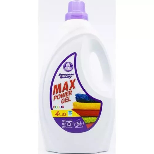 Max Power gel tekutý prací prostředek Color 4 L