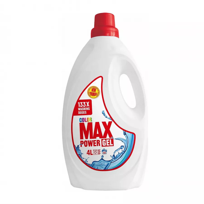 Max Power gel tekutý prací prostředek Color 4 L