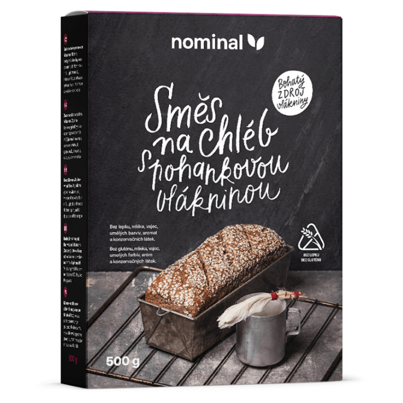 NOMINAL Směs na chléb s pohankovou vlákninou bez lepku 500 g