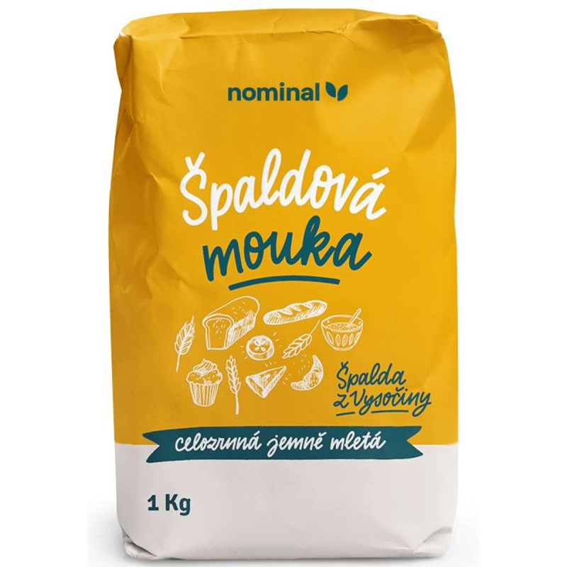 NOMINAL Celozrnná mouka špaldová jemně mletá