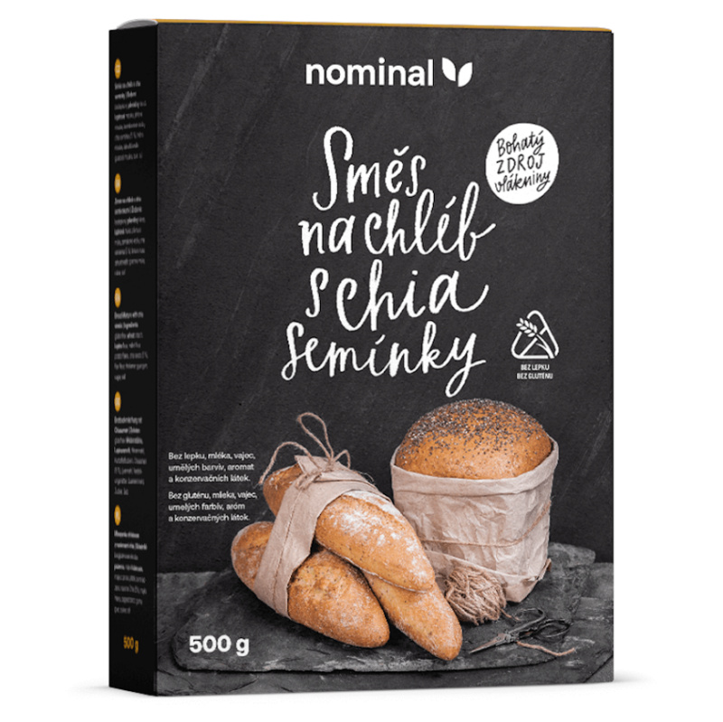 NOMINAL Směs na chléb s chia semínky bez lepku 500 g