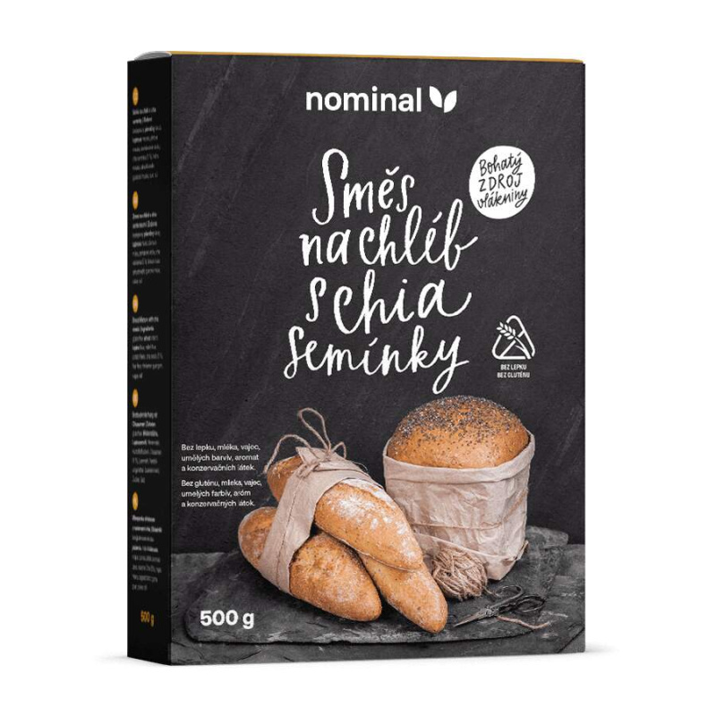 NOMINAL Směs na chléb s chia semínky bez lepku 500 g