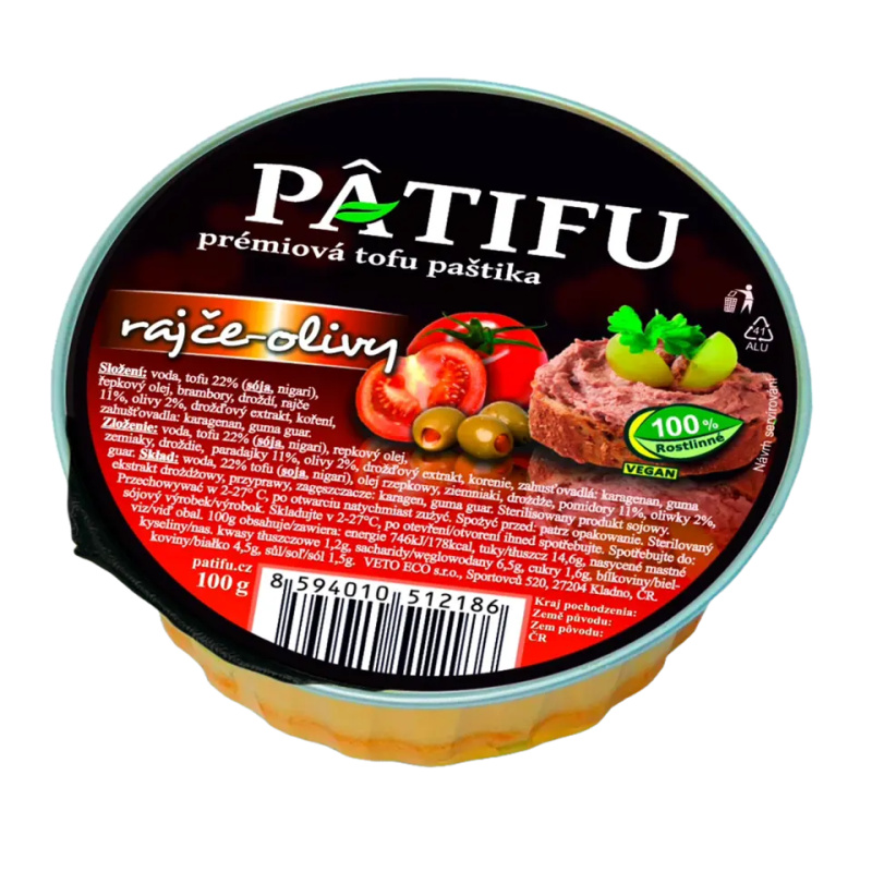 PATIFU Paštika rajče a olivy 100 g