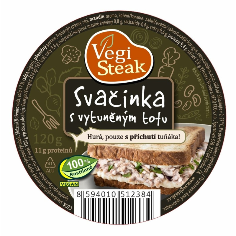 Vegi Steak Svačinka s vytuněným tofu