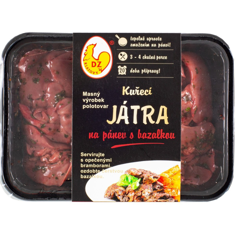 DZ Klatovy Kuřecí játra na pánev s bazalkou