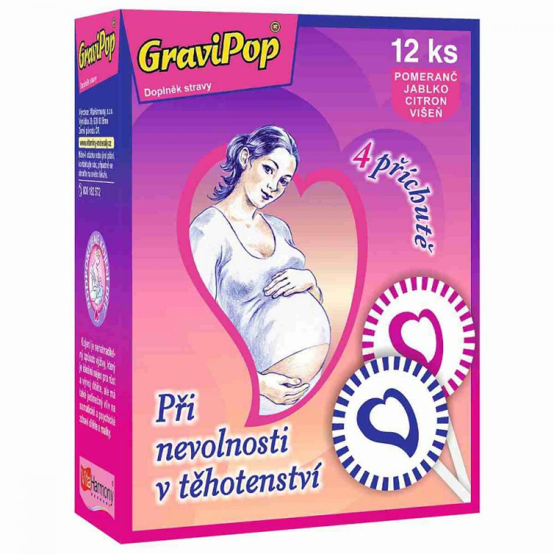 VitaHarmony GraviPop nevolnost v těhotenství 12ks