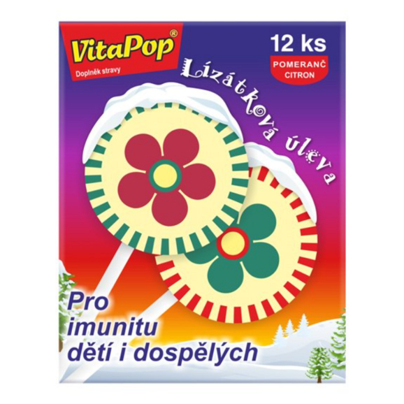 VitaHarmony VitaPop®, lízátková úleva při nachlazení, příchuť citrus - 12 lízátek
