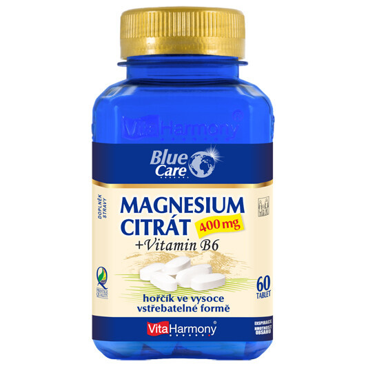 VITAHARMONY Magnesium citrát 400 mg + vitamin B6 60 tablet