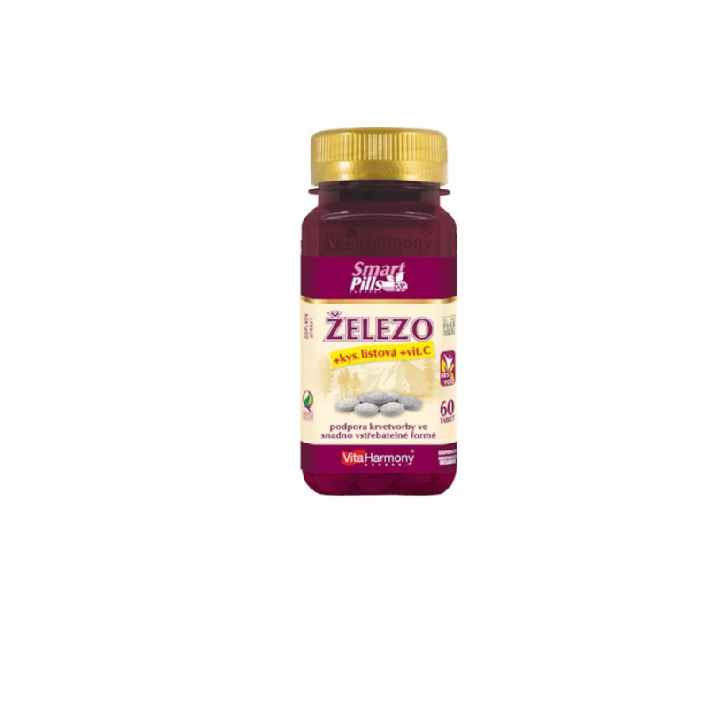 VITAHARMONY Železo 20 mg s kyselinou listovou a vitaminem C 60 tablet
