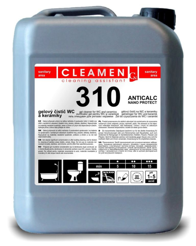 CLEAMEN 310 - extra kyselý čistič na WC 5 l